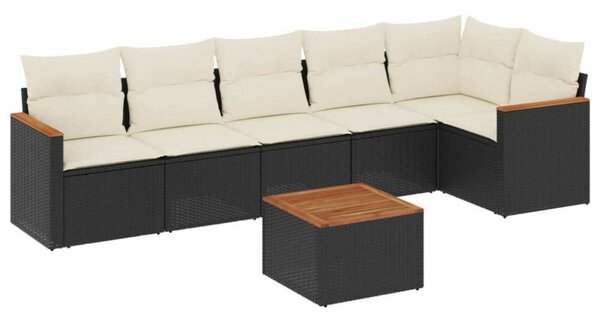 VidaXL Polyrattan Kerti Ülőgarnitúra - 6 részes - Szürke