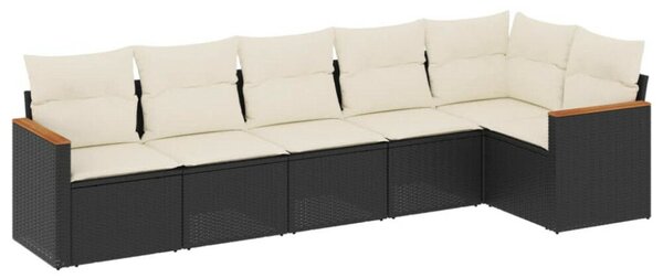 VidaXL Polyrattan Kerti Ülőgarnitúra - 6 részes - Szürke