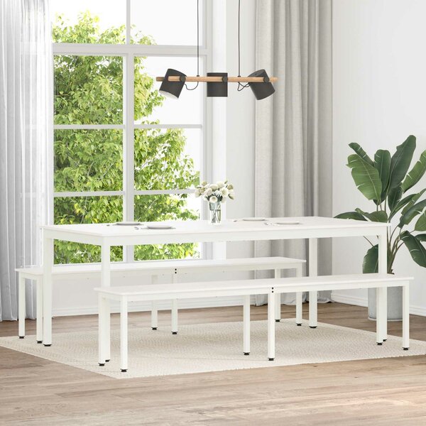 VidaXL pad Fehér 200 x 35 x 45 cm Tömör fenyőfa