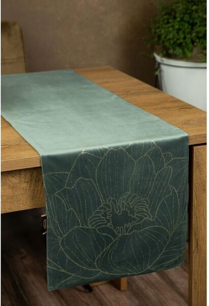 Blink13 bársony asztali futó Sötét menta 35x140 cm