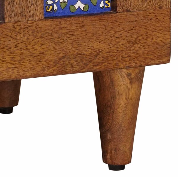 VidaXL Éjjeliszekrény fiókkal Barna 50 x 33 x 62 cm Tömör Mangófát