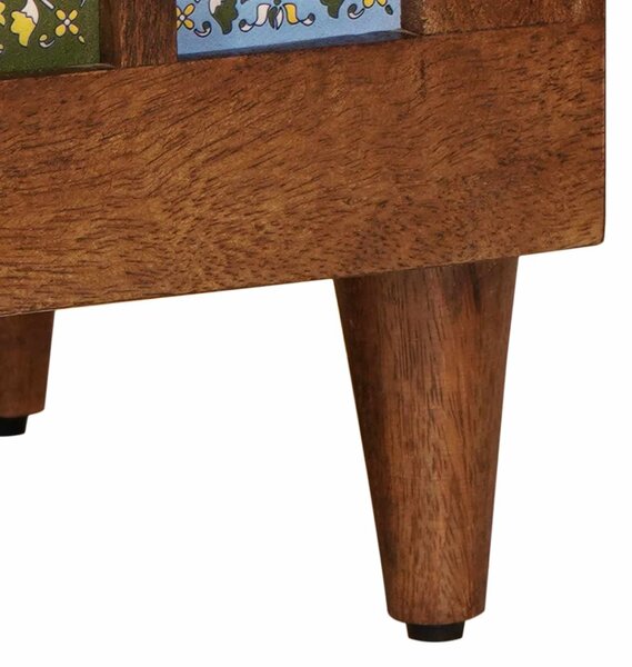 VidaXL TV szekrény fiókkal Dió 100 x 33 x 46 cm Tömör Mangófát