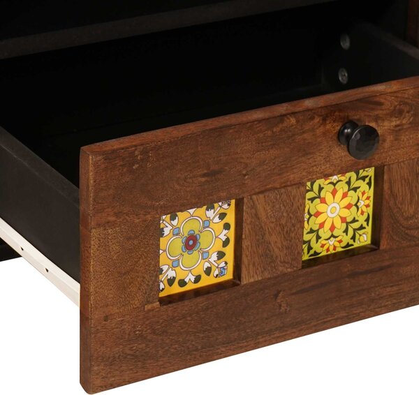 VidaXL TV szekrény fiókkal Dió 105 x 33,5 x 46 cm Tömör Mangófát
