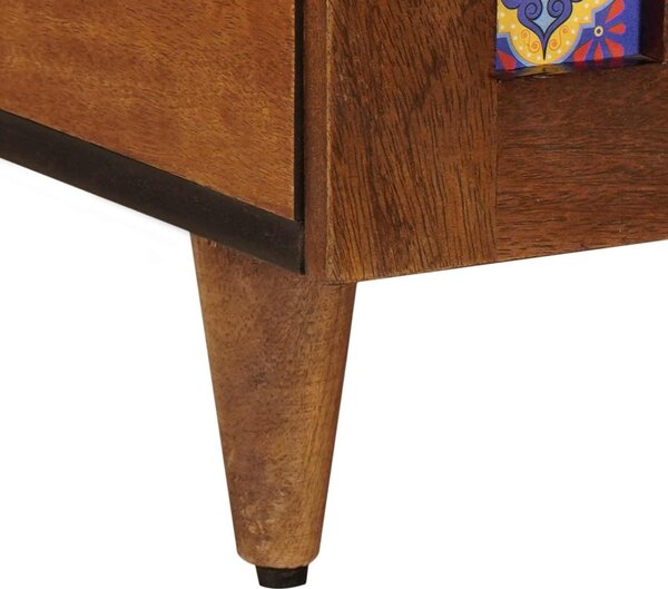 VidaXL Dohányzóasztal Barna 100 x 54 x 40 cm Tömör Mangófát