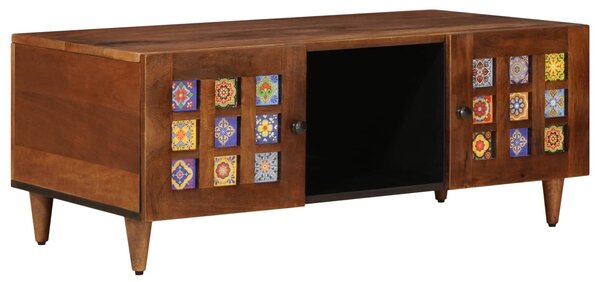 VidaXL Dohányzóasztal Barna 100 x 54 x 40 cm Tömör Mangófát
