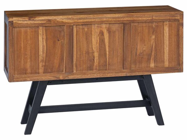 VidaXL TV állvány fiókkal Természetes 110 x 30 x 75 cm Tömör Teakfa