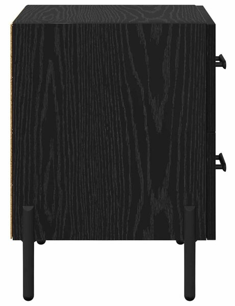 VidaXL Éjjeliszekrény 2 pcs Fekete tölgy 40 x 35 x 47,5 cm Faanyag