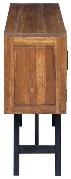 VidaXL TV állvány fiókkal Természetes 110 x 30 x 75 cm Tömör Teakfa
