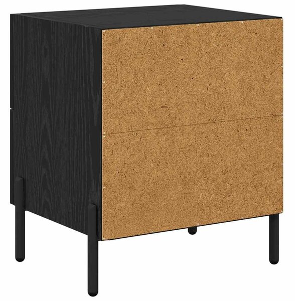 VidaXL Éjjeliszekrény 2 pcs Fekete tölgy 40 x 35 x 47,5 cm Faanyag