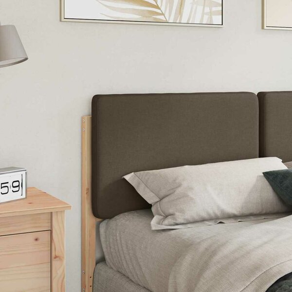 VidaXL Kárpitozott fejtámla Barna és taupe 160 cm Tömör fenyőfa