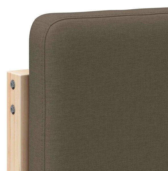 VidaXL Kárpitozott fejtámla Barna és taupe 160 cm Tömör fenyőfa