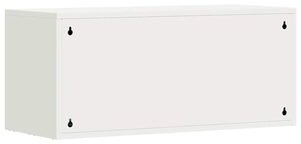 VidaXL Fali szekrény a garázsba Fehér 80 x 33 x 35 cm Porfestett acél