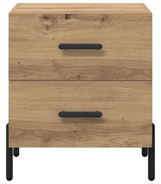 VidaXL Éjjeliszekrény 2 pcs Artisan tölgy 40 x 35 x 47,5 cm Faanyag