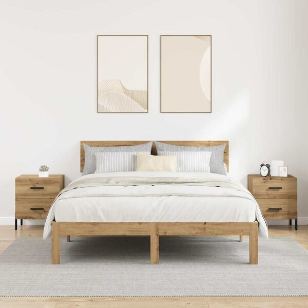 VidaXL Éjjeliszekrény 2 pcs Artisan tölgy 40 x 35 x 47,5 cm Faanyag