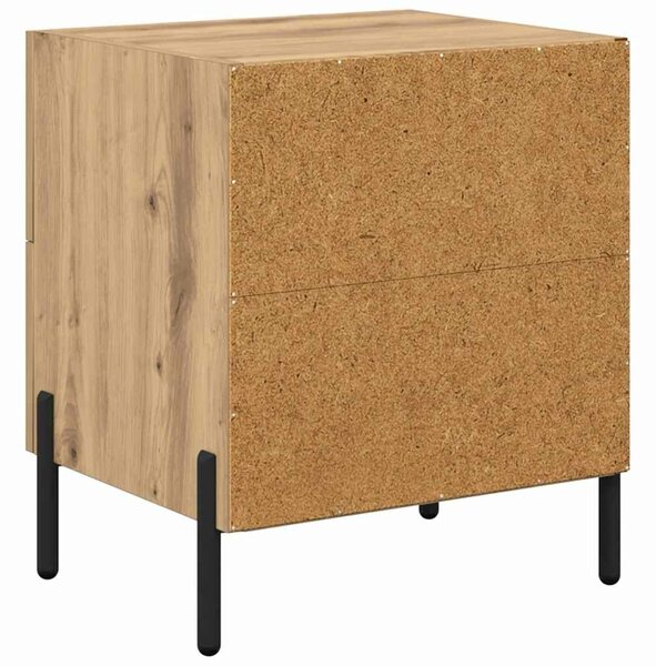VidaXL Éjjeliszekrény 2 pcs Artisan tölgy 40 x 35 x 47,5 cm Faanyag