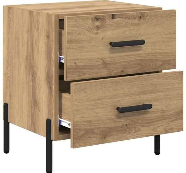 VidaXL Éjjeliszekrény 2 pcs Artisan tölgy 40 x 35 x 47,5 cm Faanyag