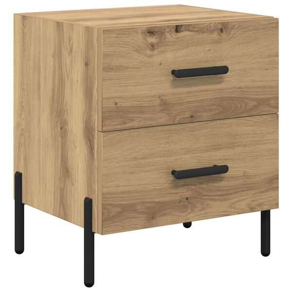 VidaXL Éjjeliszekrény 2 pcs Artisan tölgy 40 x 35 x 47,5 cm Faanyag