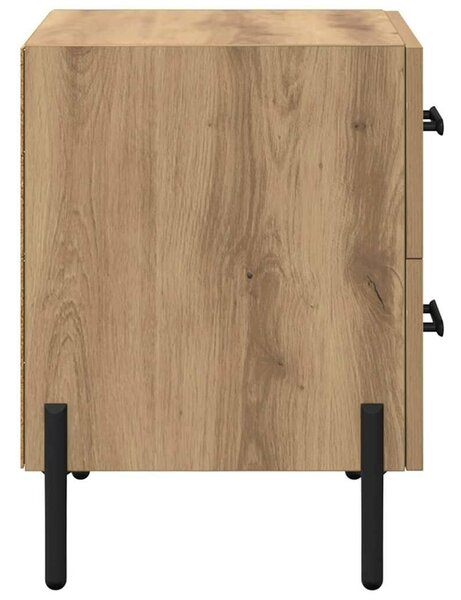 VidaXL Éjjeliszekrény 2 pcs Artisan tölgy 40 x 35 x 47,5 cm Faanyag