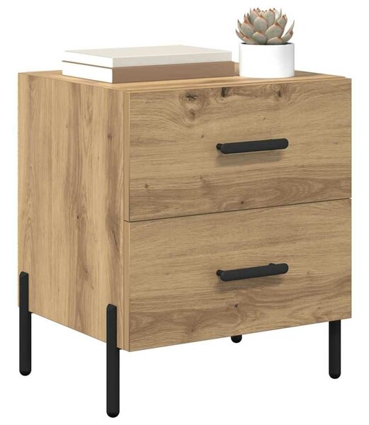 VidaXL Éjjeliszekrény 2 pcs Artisan tölgy 40 x 35 x 47,5 cm Faanyag