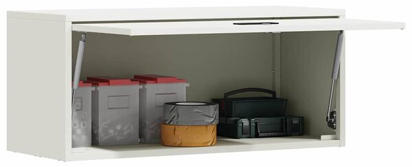 VidaXL Fali szekrény a garázsba Fehér 80 x 33 x 35 cm Porfestett acél