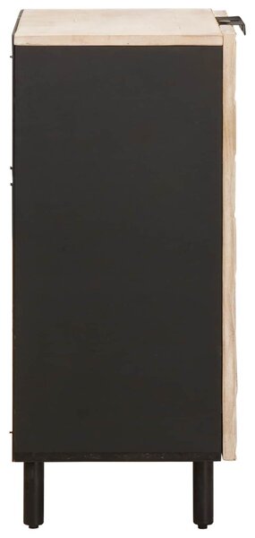 VidaXL Széf Fehér mosott felület 60 x 33,5 x 75 cm Tömör Mangófát