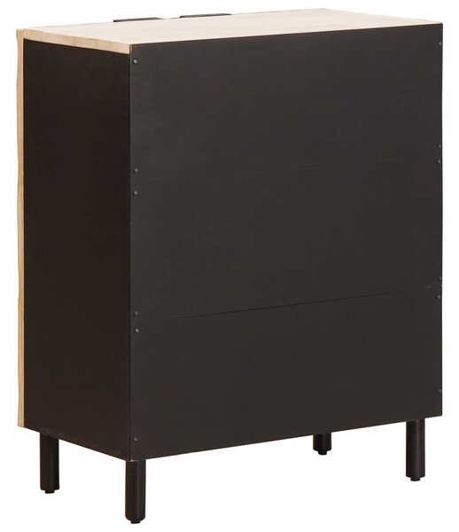 VidaXL Széf Fehér mosott felület 60 x 33,5 x 75 cm Tömör Mangófát
