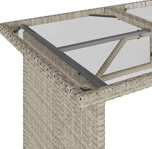 VidaXL 6 részes világosszürke polyrattan kerti ülőgarnitúra párnákkal