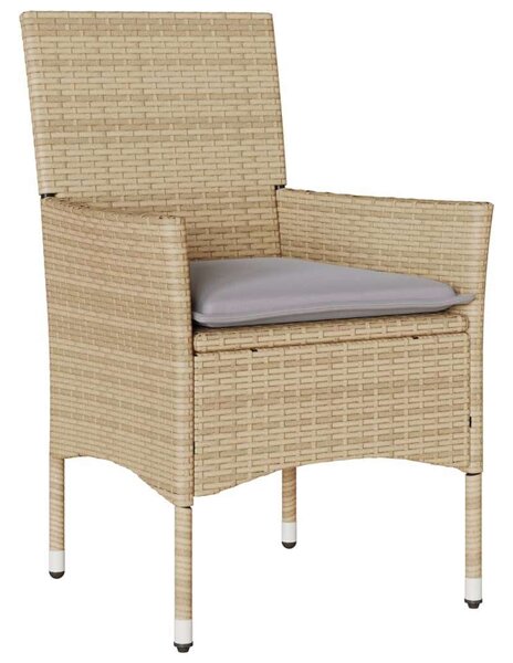 VidaXL - Polyrattan Kerti Étkezőgarnitúra - 9 részes - Bézs