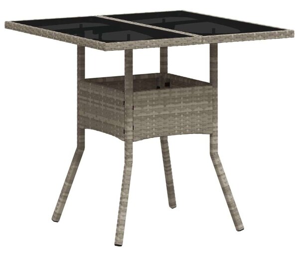 Polyrattan Kerti Étkezőgarnitúra - 3 részes - Szürke