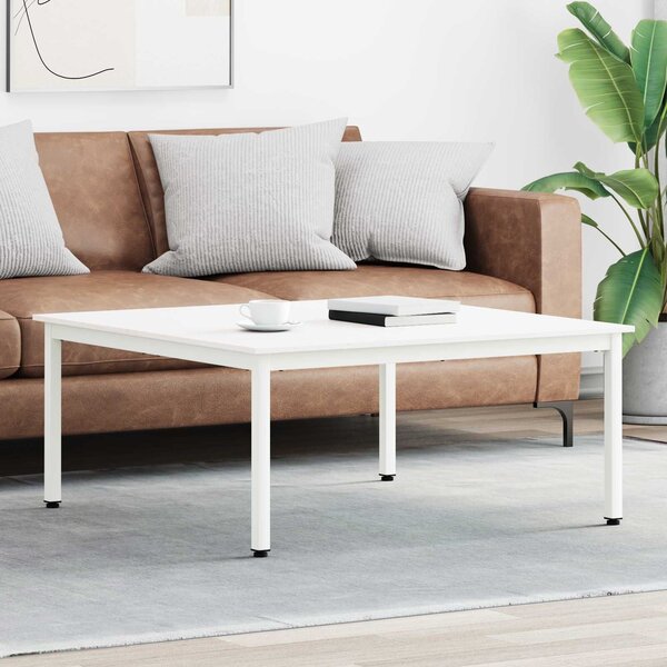 VidaXL Dohányzóasztal Fehér 100 x 100 x 45 cm Tömör fenyőfa
