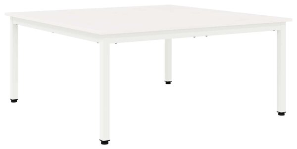 VidaXL Dohányzóasztal Fehér 100 x 100 x 45 cm Tömör fenyőfa
