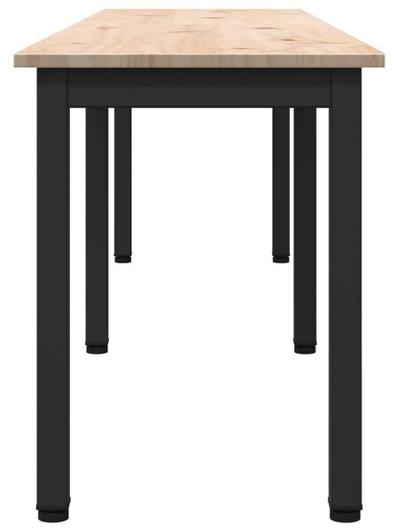 VidaXL pad Természetes 160 x 35 x 45 cm Tömör fenyőfa