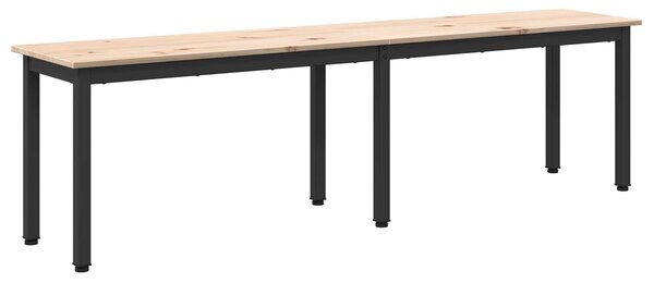 VidaXL pad Természetes 160 x 35 x 45 cm Tömör fenyőfa