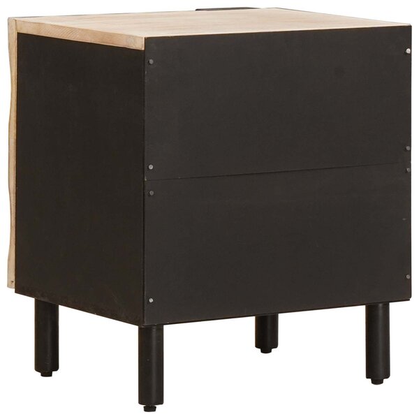 VidaXL Éjjeliszekrény 2 pcs Fehér 40 x 33 x 46 cm Tömör Mangófát