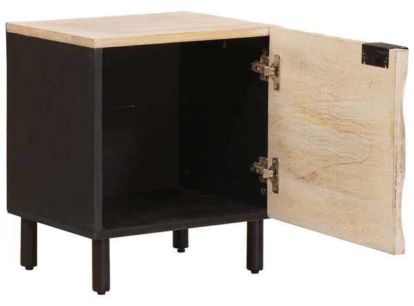 VidaXL Éjjeliszekrény 2 pcs Fehér 40 x 33 x 46 cm Tömör Mangófát