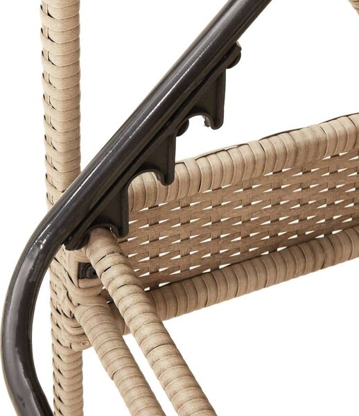 VidaXL Napozóágy - Polyrattan - Bézs - 200cm