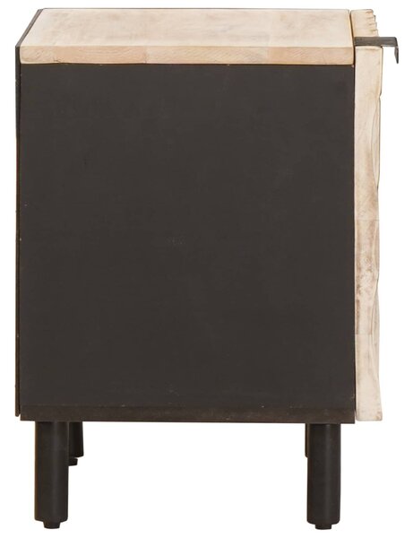 VidaXL Éjjeliszekrény 2 pcs Fehér 40 x 33 x 46 cm Tömör Mangófát