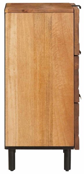 VidaXL Széf fiókkal Akácbarna felület 40 x 33,5 x 75 cm Tömör Mangófát