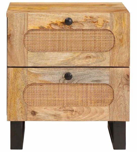 VidaXL Éjjeliszekrény fiókkal 2 pcs Természetes 40 x 33,5 x 46 cm