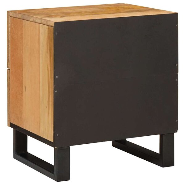 VidaXL Éjjeliszekrény fiókkal 2 pcs Természetes 40 x 33,5 x 46 cm