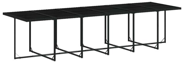 VidaXL 13 részes fekete polyrattan kerti ülőgarnitúra párnákkal