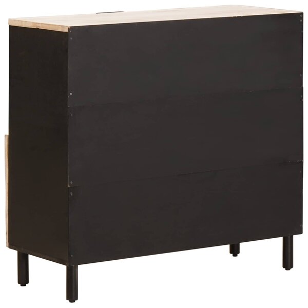 VidaXL Széf Fehér mosott felület 80 x 33,5 x 75 cm Tömör Mangófát