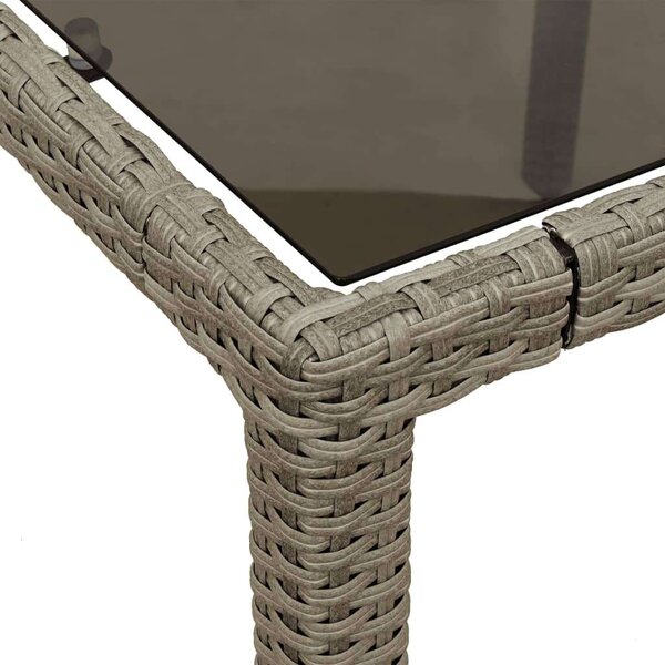 VidaXL Polyrattan Kerti Étkezőgarnitúra - 7 részes - Szürke
