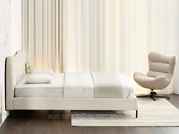 Franciaágy 160 cm Golpe 160 (krém + fekete). Akció -18%