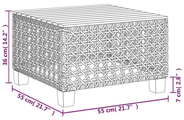VidaXL Polyrattan Kerti Ülőgarnitúra - 10 részes - Szürke