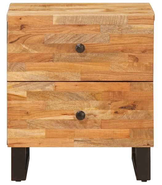 VidaXL Éjjeliszekrény 2 pcs Barna 40 x 33 x 46 cm Tömör Mangófát