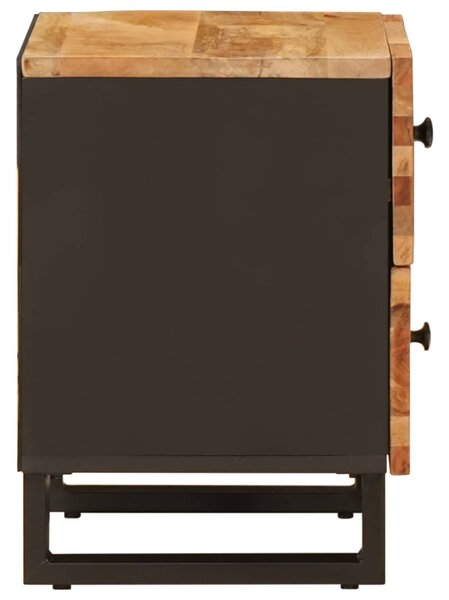 VidaXL Éjjeliszekrény 2 pcs Barna 40 x 33 x 46 cm Tömör Mangófát