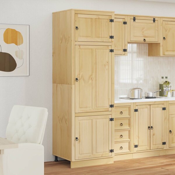 VidaXL Cabinet SKI Mézes Barna 66 x 58 x 207 cm Tömör fenyőfa