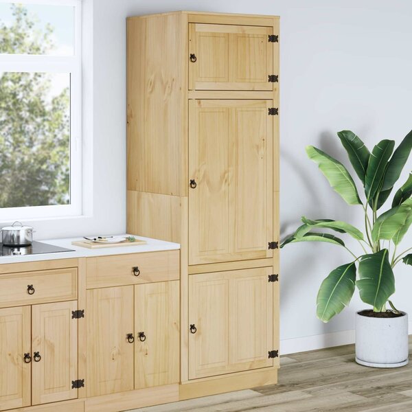 VidaXL Cabinet SKI Mézes Barna 66 x 58 x 207 cm Tömör fenyőfa
