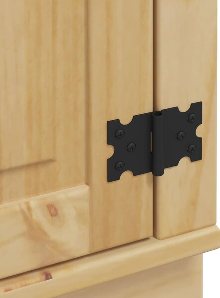 VidaXL Cabinet polcokkal tárolóval Méz 66 x 58 x 207 cm Tömör fenyőfa